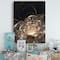 Designart - Fractal Flower with Golden Rays - Floral Art Canvas Print